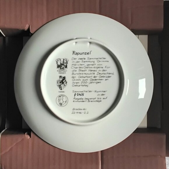 1982 "Rapunzel" by Charles Gehm" 8" Collector's Plate f2465 by Bavaria!! - Picture 3 of 5